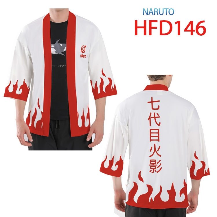 Naruto Anime peripheral full-color short kimono from S to 4XL  HFD 146