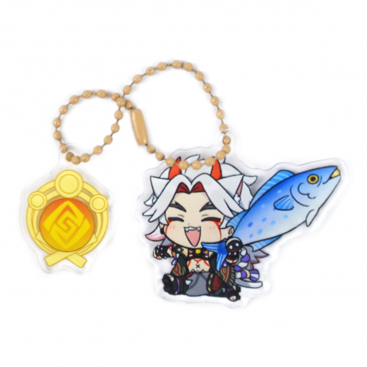 Genshin Impact Bead String Epoxy Acrylic Keychain Pendant price for 5 pcs 8519