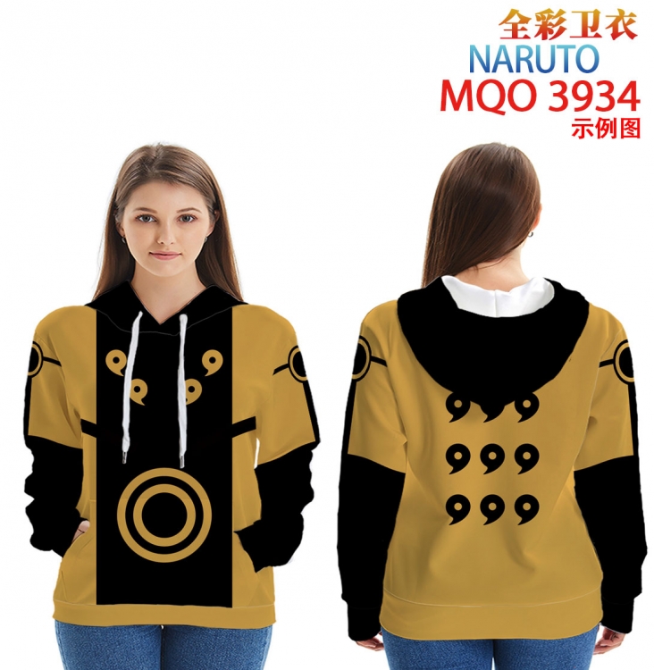 Naruto Long Sleeve Hooded Full Color Patch Pocket Sweatshirt from XXS to 4XL  MQO 3934