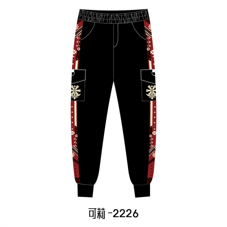 Genshin Impact Anime surrounding thick casual overalls trousers  from M to 3XL  2226