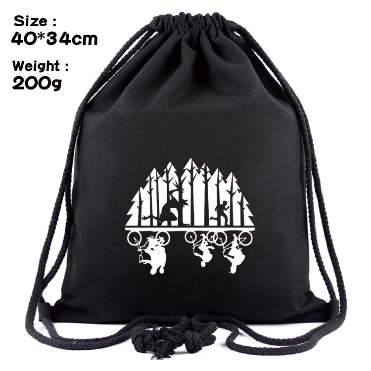 Stranger Things Anime Coloring Book Drawstring Backpack 40X34cm 200g
