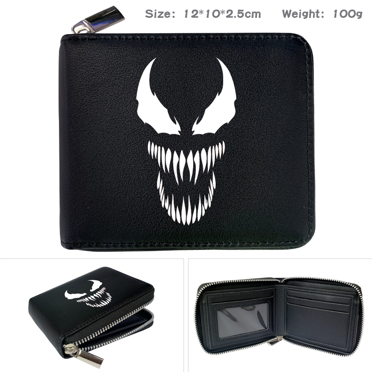 Super hero Anime Full Color Short All Inclusive Zipper Wallet 10x12x2.5cm