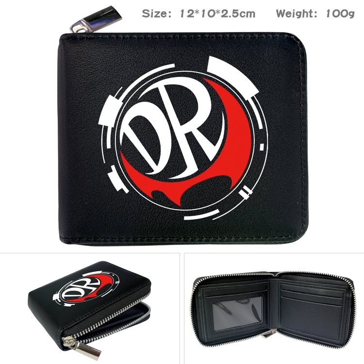 Dangan-Ronpa Anime Full Color Short All Inclusive Zipper Wallet 10x12x2.5cm