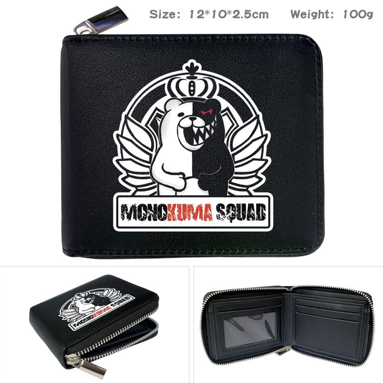 Dangan-Ronpa Anime Full Color Short All Inclusive Zipper Wallet 10x12x2.5cm