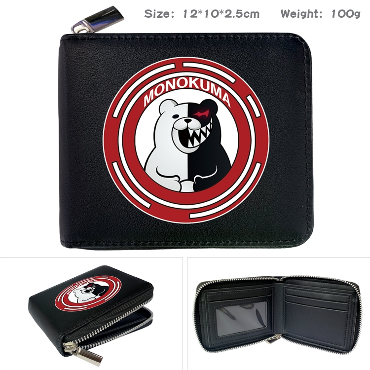 Dangan-Ronpa Anime Full Color Short All Inclusive Zipper Wallet 10x12x2.5cm