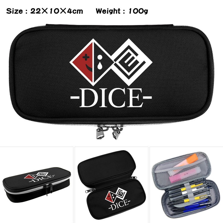 Dangan-Ronpa Anime Waterproof canvas zipper clamshell pencil case pencil case 22x10x4cm