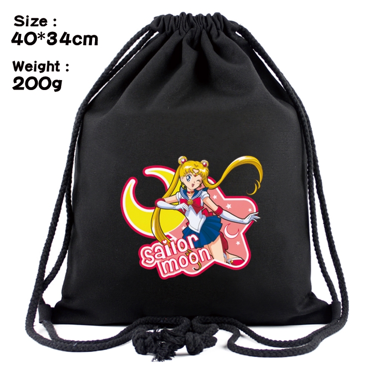 sailormoon Anime Coloring Book Drawstring Backpack 40X34cm 200g