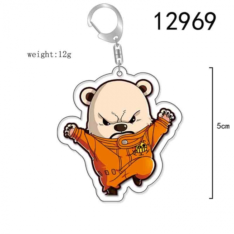 One Piece Anime Acrylic Keychain Charm price for 5 pcs 12969