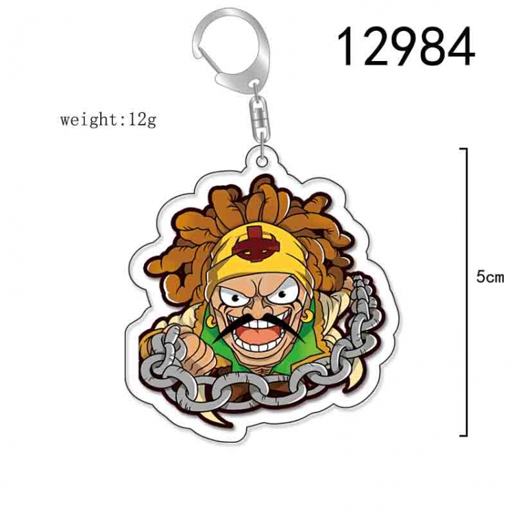 One Piece Anime Acrylic Keychain Charm price for 5 pcs 12984