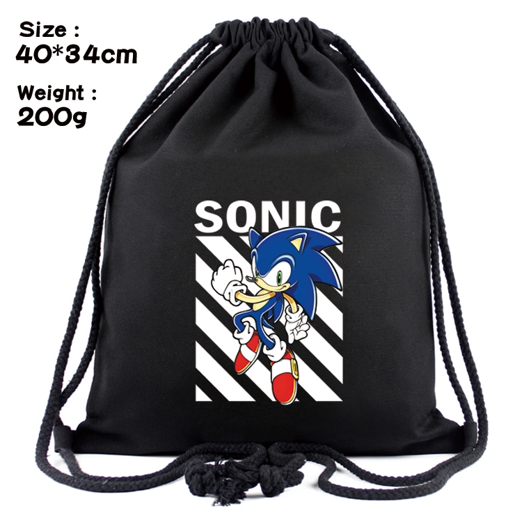 Sonic The Hedgehog Anime Coloring Book Drawstring Backpack 40X34cm 200g