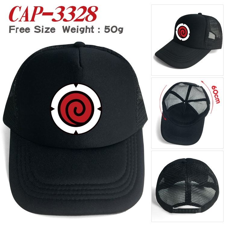 Naruto Anime mesh cap peaked cap sun hat 60cm   CAP-3328