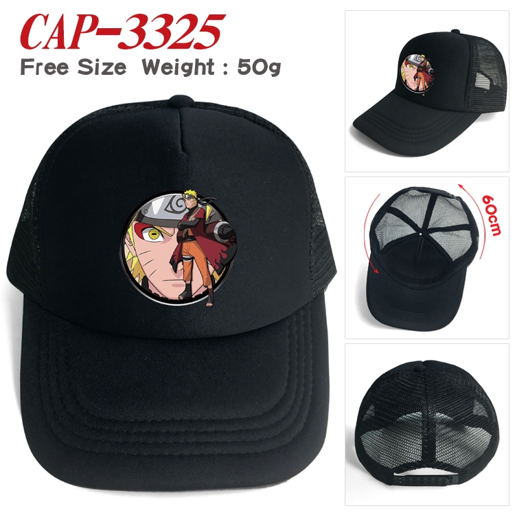 Naruto Anime mesh cap peaked cap sun hat 60cm  CAP-3325