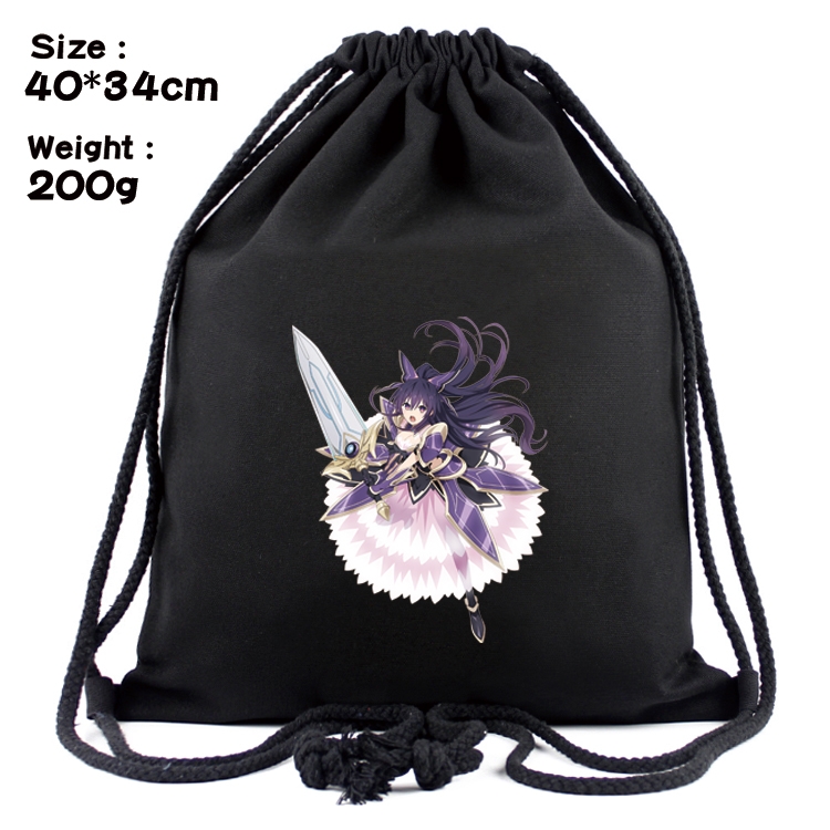 Date-A-Live Anime Coloring Book Drawstring Backpack 40X34cm 200g