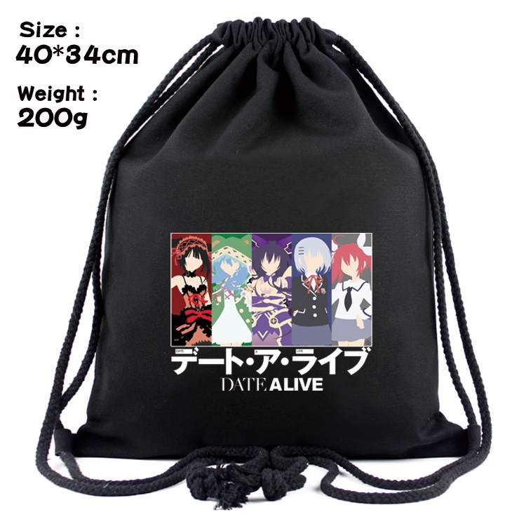 Date-A-Live Anime Coloring Book Drawstring Backpack 40X34cm 200g