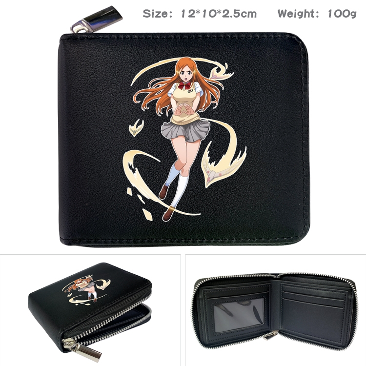 Bleach Anime Full Color Short All Inclusive Zipper Wallet 10x12x2.5cm