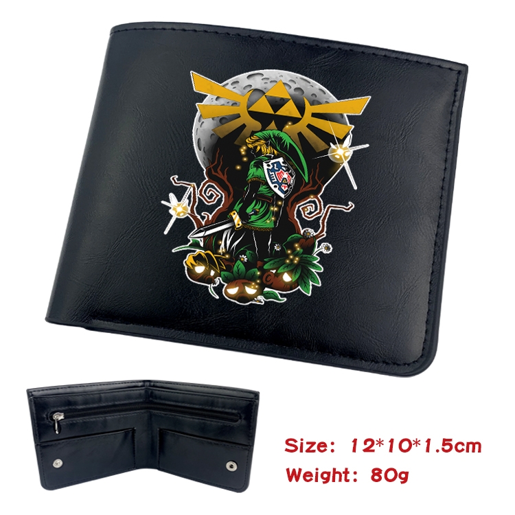 The Legend of Zelda Anime inner buckle magnetic buckle two fold wallet 22.5X13.5CM