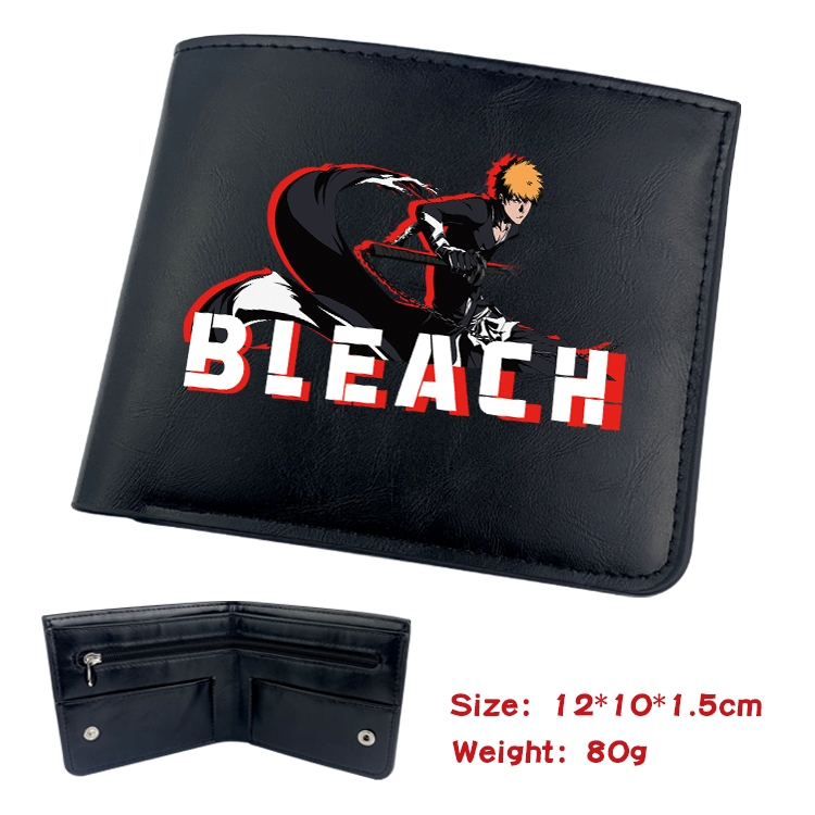 Bleach Anime inner buckle magnetic buckle two fold wallet 22.5X13.5CM