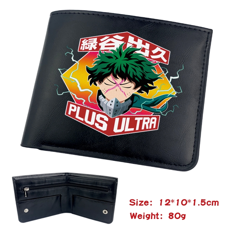 My Hero Academia Anime inner buckle magnetic buckle two fold wallet 22.5X13.5CM