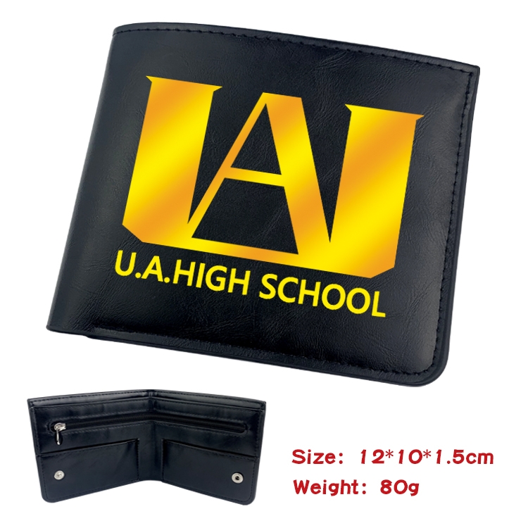 My Hero Academia Anime inner buckle magnetic buckle two fold wallet 22.5X13.5CM