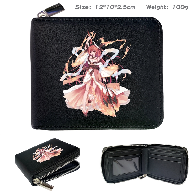 Date-A-Live Anime Full Color Short All Inclusive Zipper Wallet 10x12x2.5cm