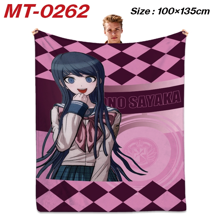 Dangan-Ronpa Anime Flannel Blanket Air Conditioning Quilt Double Sided Printing 100x135cm MT-0262