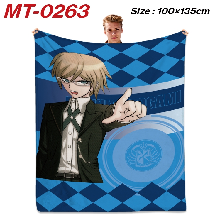 Dangan-Ronpa Anime Flannel Blanket Air Conditioning Quilt Double Sided Printing 100x135cm  MT-0263