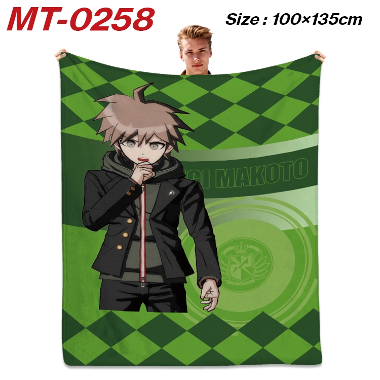 Dangan-Ronpa Anime Flannel Blanket Air Conditioning Quilt Double Sided Printing 100x135cm MT-0258
