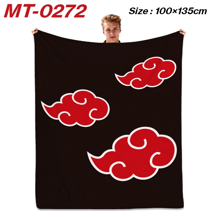 Naruto Anime Flannel Blanket Air Conditioning Quilt Double Sided Printing 100x135cm  MT-0272