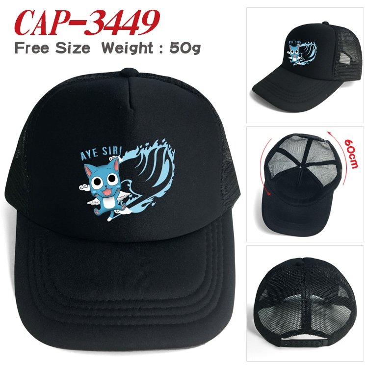 Hat Fairy tail Anime mesh cap peaked cap sun hat 60cm CAP-3449