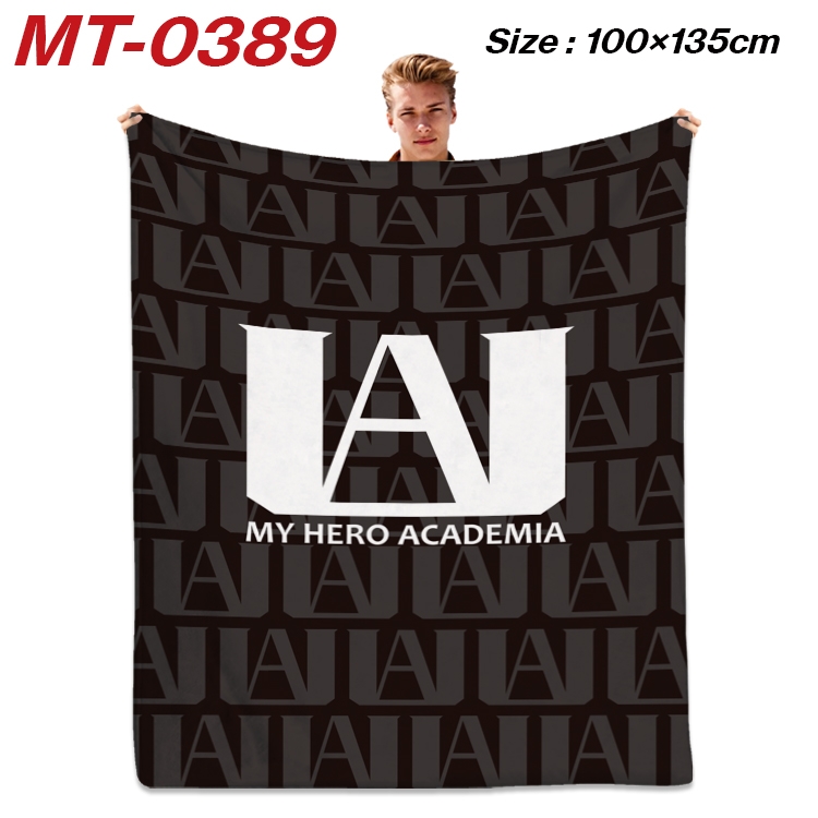My Hero Academia Anime Flannel Blanket Air Conditioning Quilt Double Sided Printing 100x135cm MT-0389
