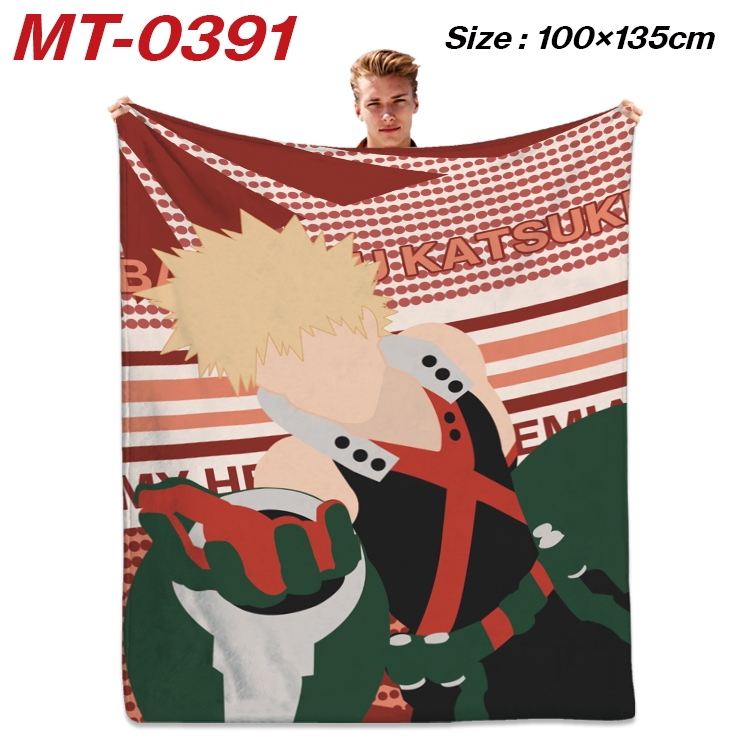 My Hero Academia Anime Flannel Blanket Air Conditioning Quilt Double Sided Printing 100x135cm MT-0391