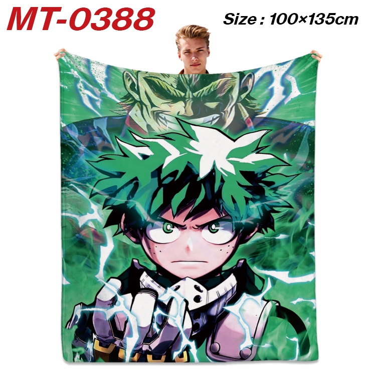 My Hero Academia Anime Flannel Blanket Air Conditioning Quilt Double Sided Printing 100x135cm MT-0388