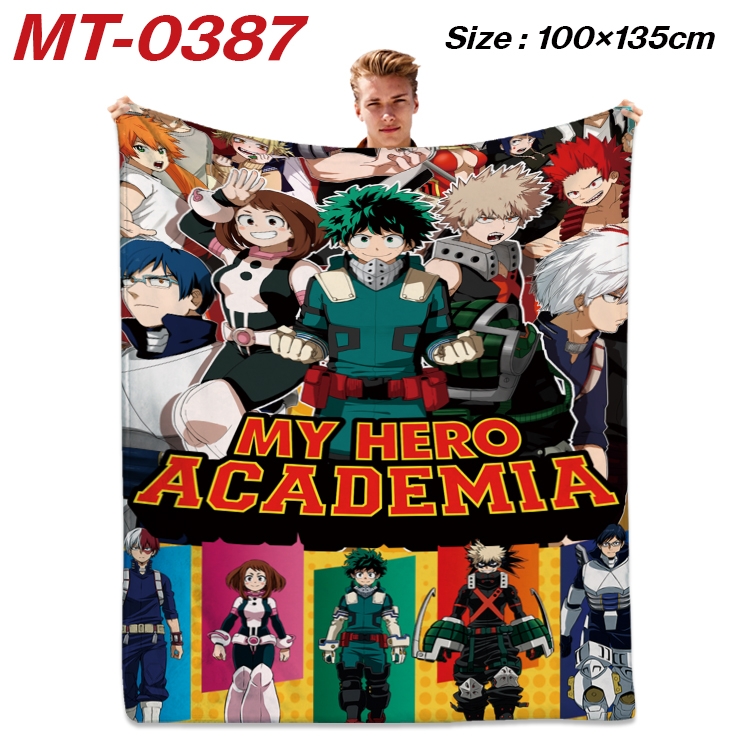 My Hero Academia Anime Flannel Blanket Air Conditioning Quilt Double Sided Printing 100x135cm  MT-0387