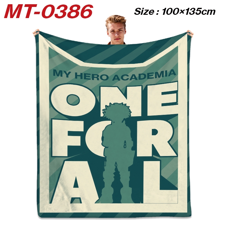 My Hero Academia Anime Flannel Blanket Air Conditioning Quilt Double Sided Printing 100x135cm MT-0386
