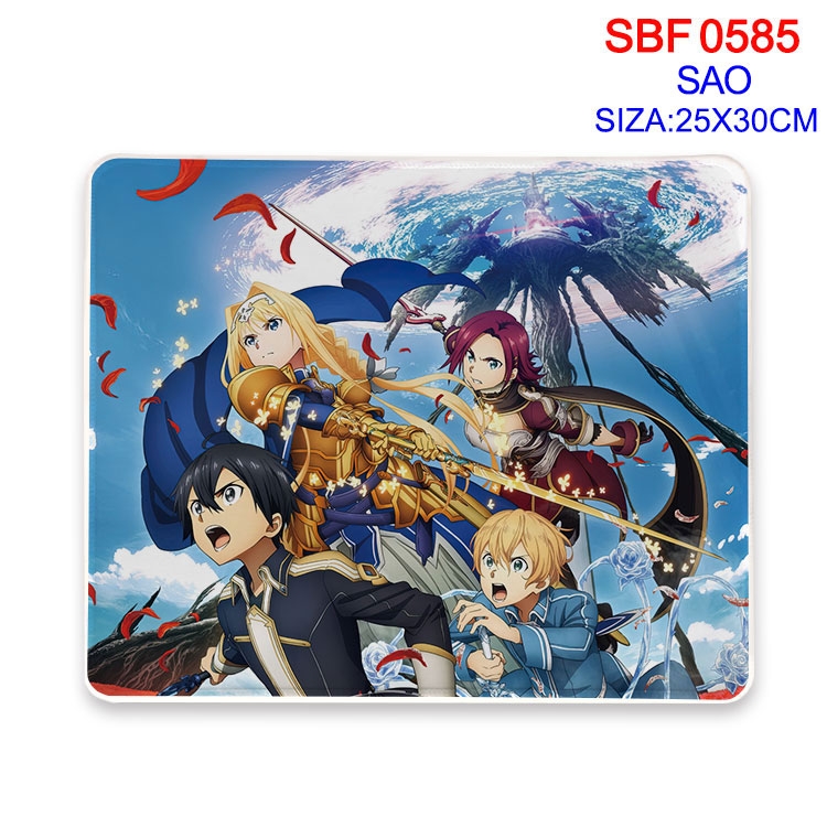 Sword Art Online Anime peripheral edge lock mouse pad 25X30cm  SBF-585