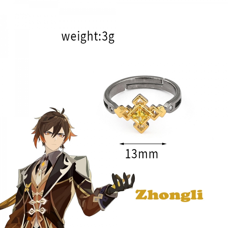 Genshin Impact Metal Ring Adjustable Ring Jewelry OPP Bag price for 2 pcs 