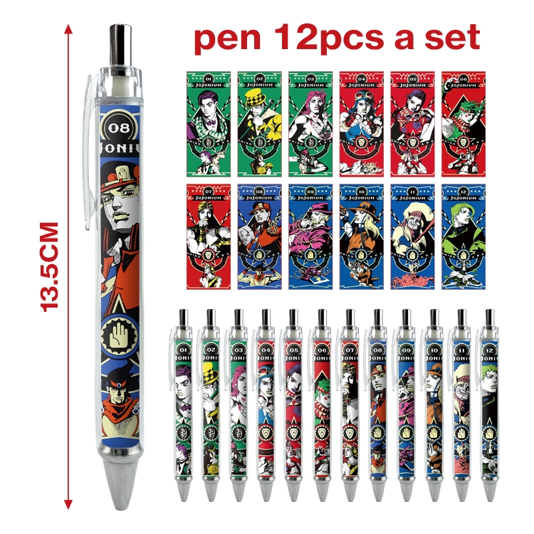 JoJos Bizarre Adventure anime peripheral student ballpoint pen a set of 12