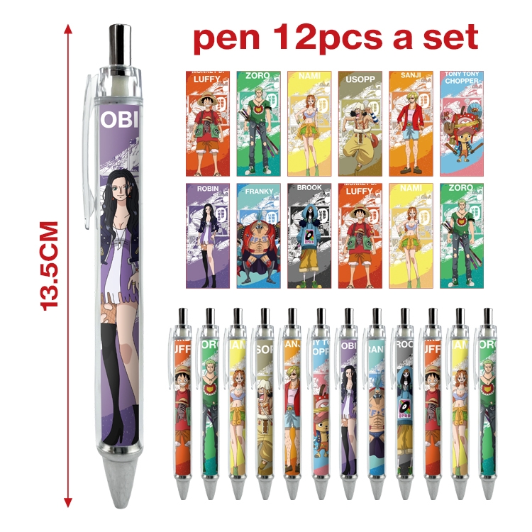 One Piece anime peripheral student ballpoint pen a set of 12