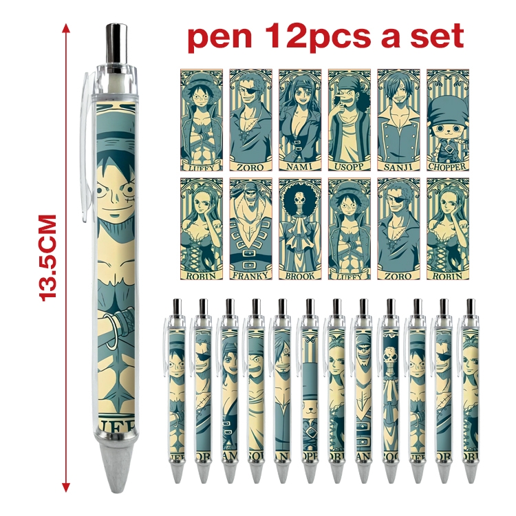 One Piece anime peripheral student ballpoint pen a set of 12