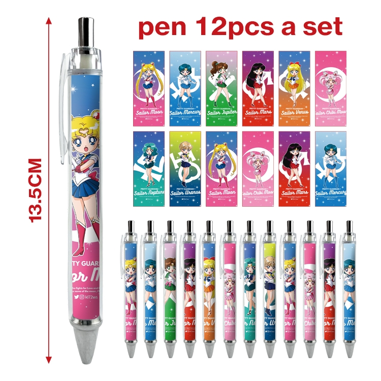 sailormoon anime peripheral student ballpoint pen a set of 12