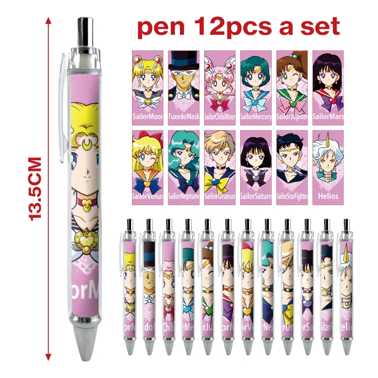 sailormoon anime peripheral student ballpoint pen a set of 12