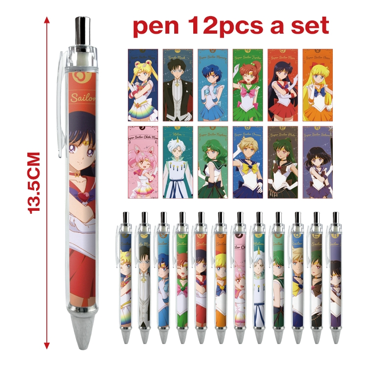 sailormoon anime peripheral student ballpoint pen a set of 12