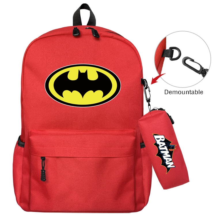 Super hero Anime Backpack School Bag  Small Pencil Case Set 43X35X12CM