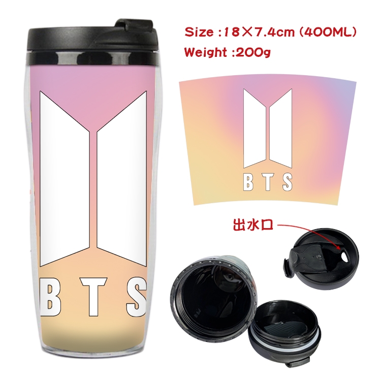 BTS Movie Star Starbucks Leakproof Insulated Cup 18X7.4CM 400ML