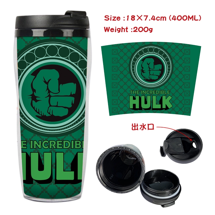 Super hero Anime Starbucks Leakproof Insulated Cup 18X7.4CM 400ML