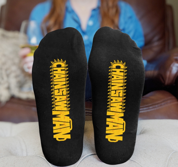 chainsaw man  Anime Knitted Print Socks Adult One Size Tube Height 15cm 9A