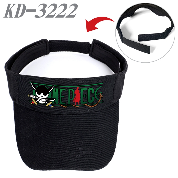One Piece Anime Peripheral Empty Top sun hat Visor Hat Hat circumference 55-60cm KD-3222A