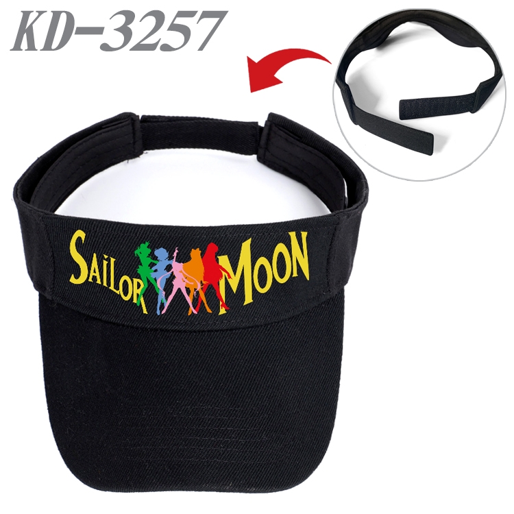 sailormoon Anime Peripheral Empty Top sun hat Visor Hat Hat circumference 55-60cm KD-3257A