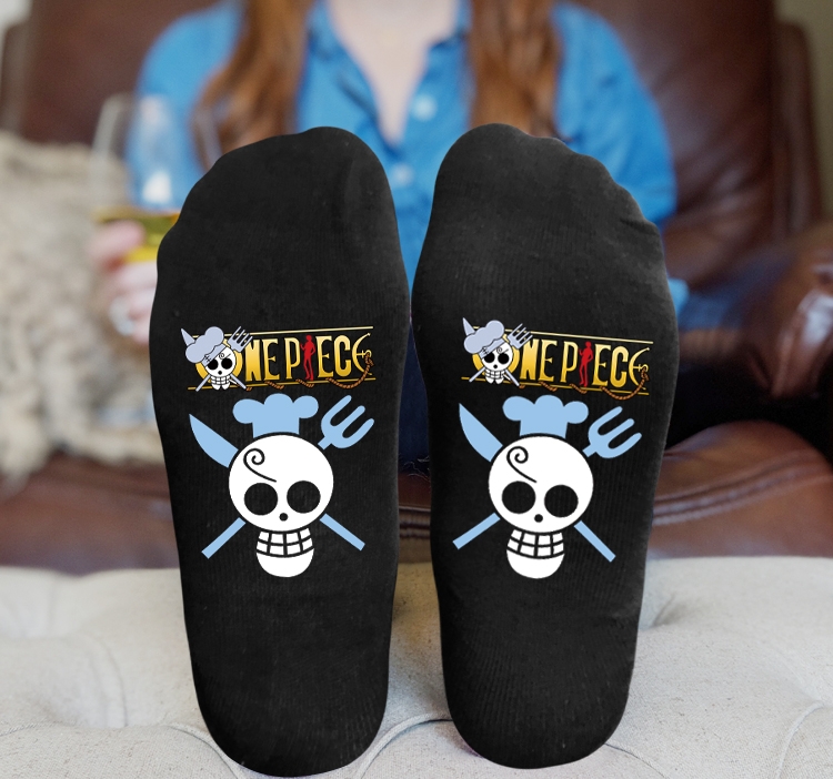 One Piece Anime Knitted Print Socks Adult One Size Tube Height 15cm 5A