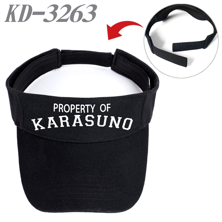 Haikyuu!! Anime Peripheral Empty Top sun hat Visor Hat Hat circumference 55-60cm KD-3263A